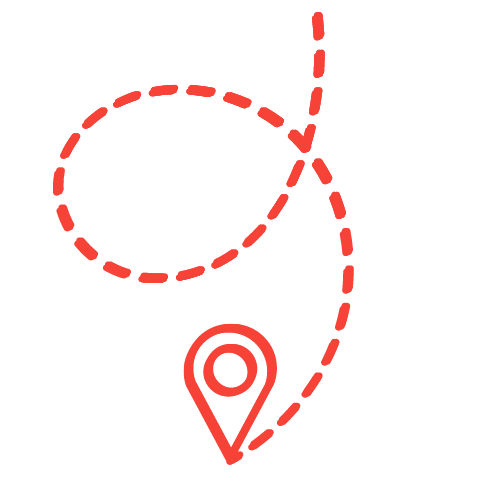 Trippinspo Logo: dotted line to location marker